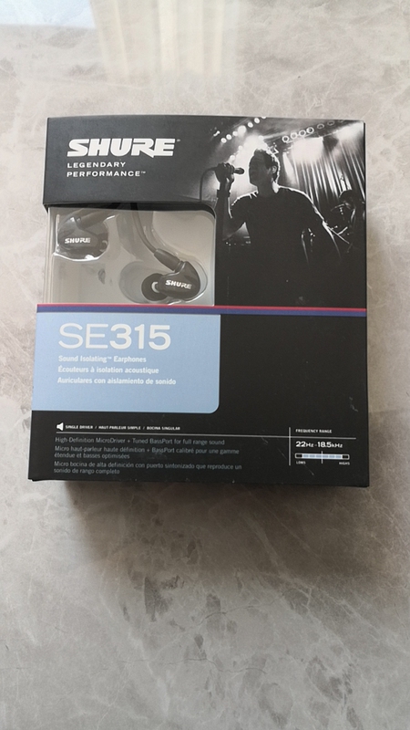Shure Shure Se315 In-Ear Headphones Black Classic Model Shure Shure Se315 In-Ear Headphones Black Classic Model
