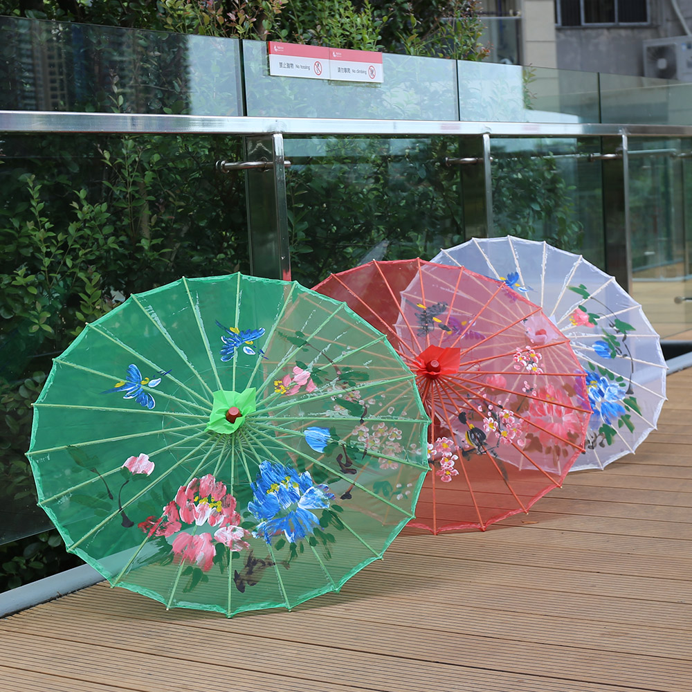 Ancient Clothing Oil Paper Umbrella Ancient Umbrella Rain Proof Classical Umbrella Stage Dance Umbrella Dancing Performance Props Decoration Umbrella