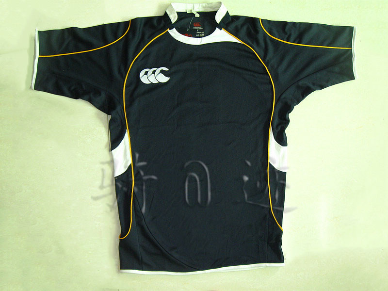 CANTERkinaY RUGBY TẤT CẢ ĐEN Úc Quần áo bóng bầu dục tay áo ngắn 3 - Thể thao sau bộ adidas nam mùa hè chính hãng