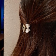 Korean crystal bow hair clip, female internet celebrity mini grab clip, versatile temperament, rhinestone top clip, forehead clip