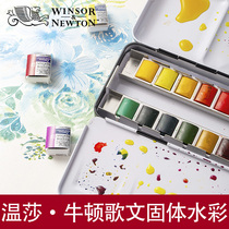 Windsor Newton Song Solid Watercolor Pigment Iron Box 12 Colors 24 Colors 36 Colors 45 Colors Full Block Half Watercolor Set