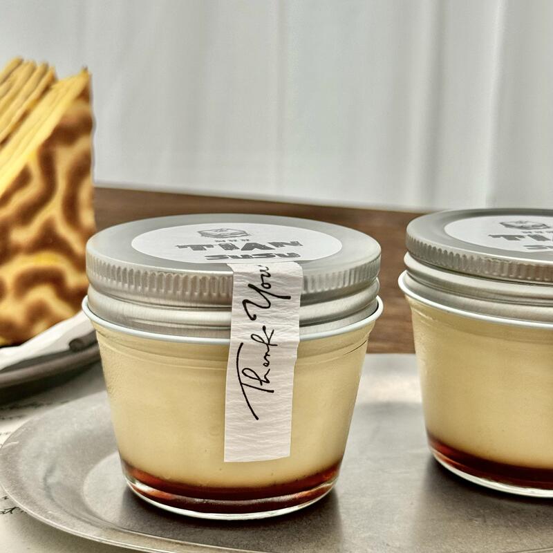 Handmade LAOSHU Japanese-Style Vanilla Seed Caramel Pudding Coffee Shop Cake Dessert, Can Be Unmolded