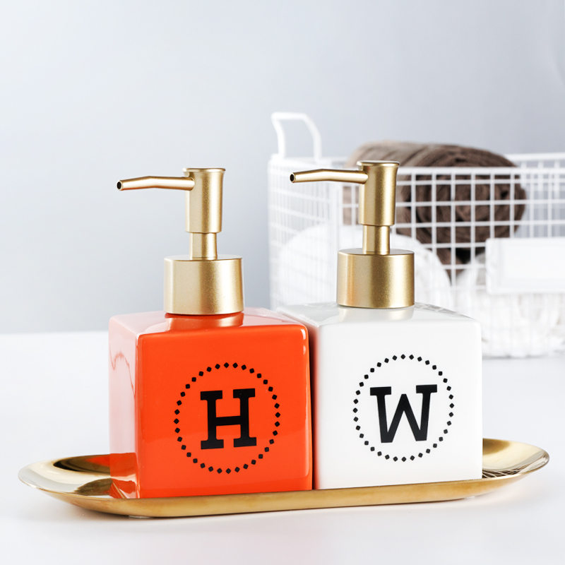 Hotel Hand Sanitizer Bottle Air Bottle Upscale Shampoo body lotion Bath Dew Light Lavish Split Bottle Lotion Laundry Liquid Press Bottle