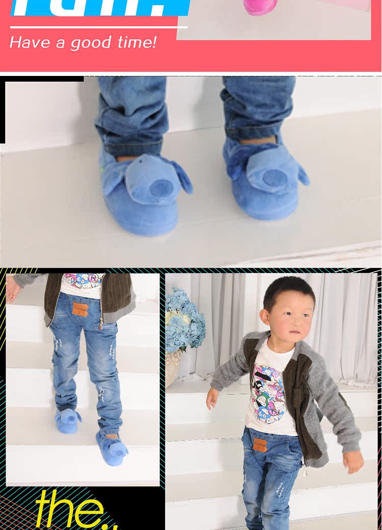 Chaussons enfants en suède pour hiver - semelle caoutchouc - Ref 1007132 Image 11