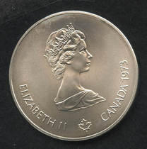 BU-1976 Montreal Olympic Games 5 Yuan Silver Coin Original light good product silver coin collection