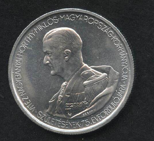 Hungary 1943 Full 5 Pango aluminum coin UNC