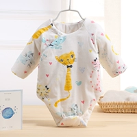 Baby handmade cotton tam giác quần áo dài mùa đông những người dày romper trẻ sơ sinh túi cotton rắm dày bodysuit cotton cho bé