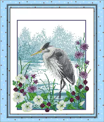 Walking by the stream paper embroidery figure 4 pages 128G color spray can paper printing