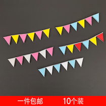 EVA Color Flag Cake Decoration Inserts plug-in Colour pull Flag Birthday Party Sweet desk cloth Baking Supplies