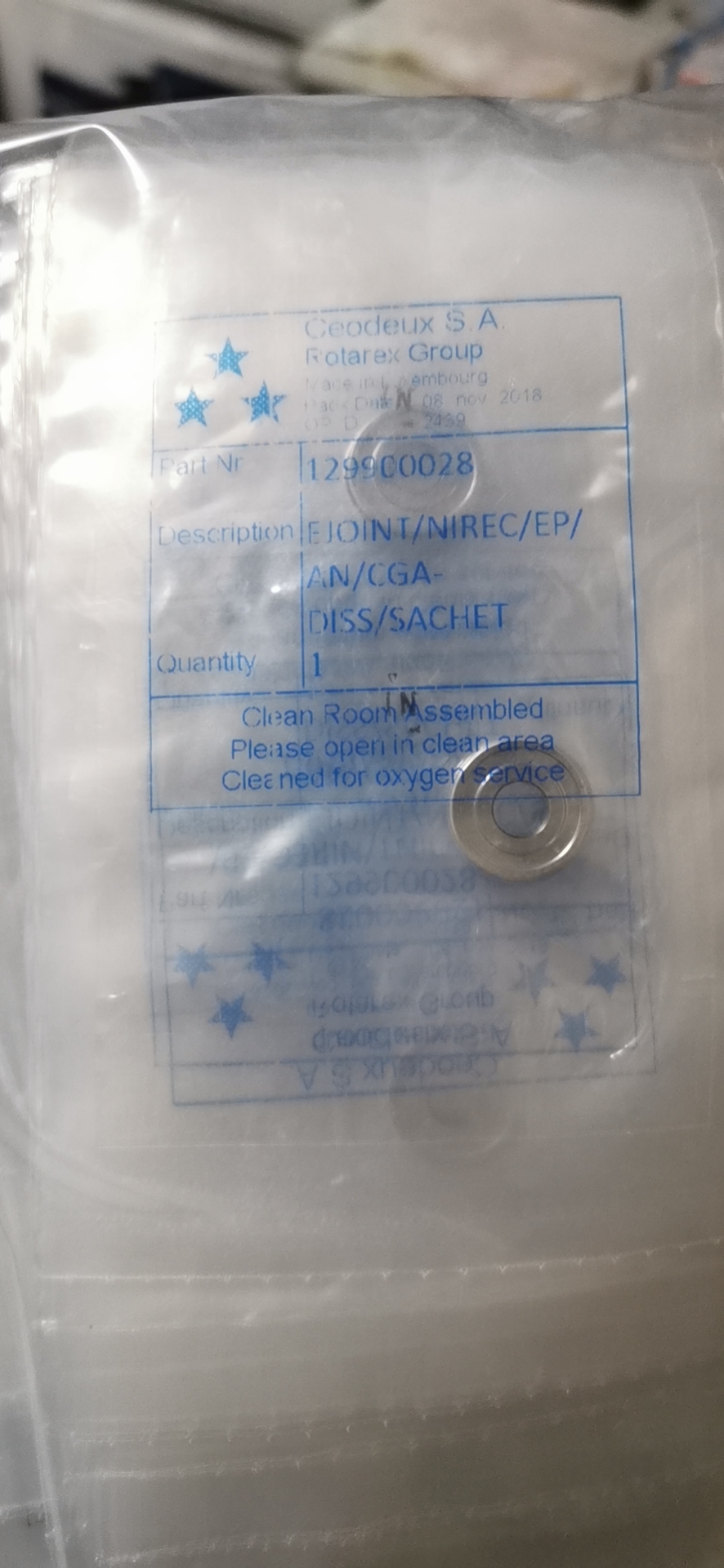 Rodalecks ROTAREX steel bottle gasket 30-NI-0 gasket