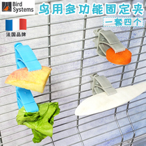 Bird system bird with multifunction fixed clip parrot supplies snacks fruit fork ink fish bone vegetable clip small clip
