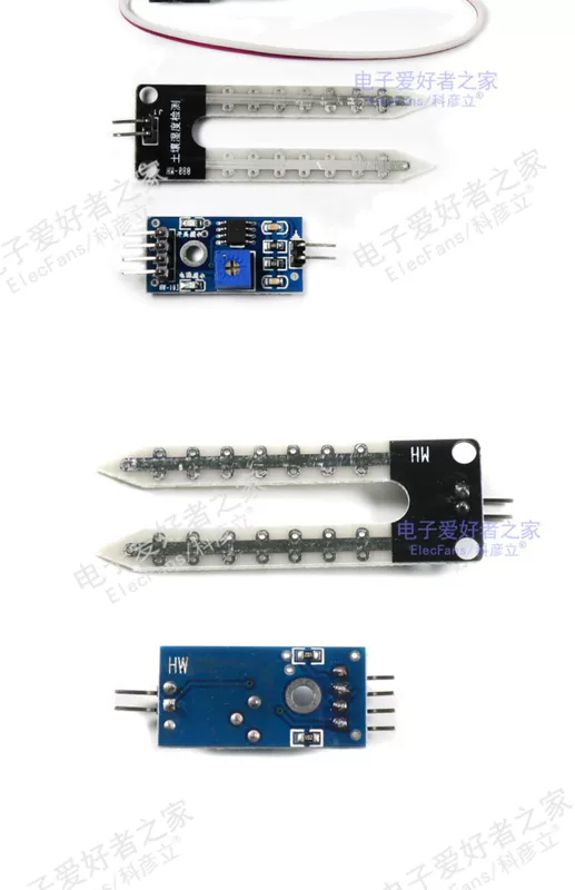 Mô-đun cảm biến độ ẩm đất 3.3V-5V (4 dây) đầu dò bảng mạch hệ thống tưới nước tự động