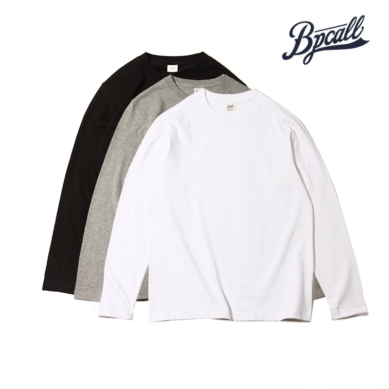 BPCALL 19AW Fall/Winter Japanese Cotton Heavy Thickened Backing Long Sleeve T-Shirt for Men and Women
