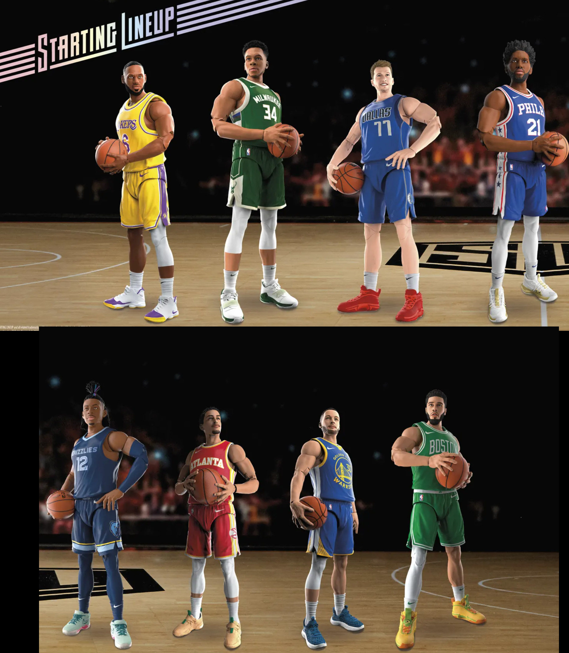 孩之宝 NBA明星 6寸可动手办 LBJ 库里字母哥莫兰特塔图姆 全8款，球星控的收藏神器！_手办_淘宝游戏网