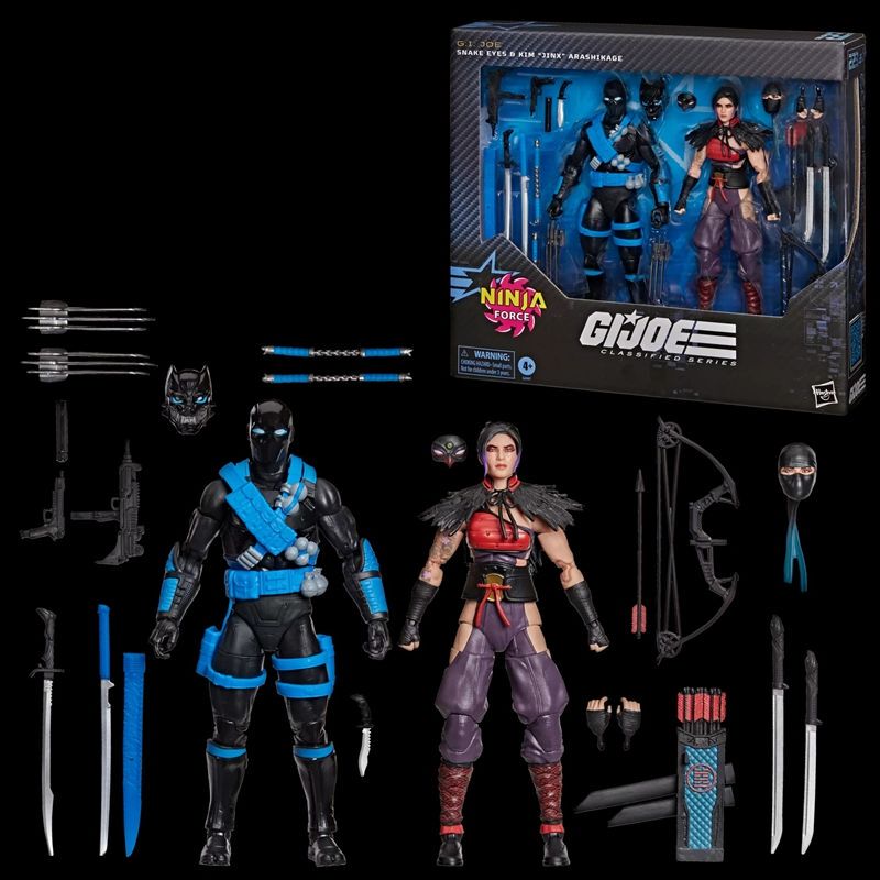 Hasbro Special Forces Gijoe 6inch 223 Ninja Snake-Eye Shadow Ninja Jinx Set in Stock