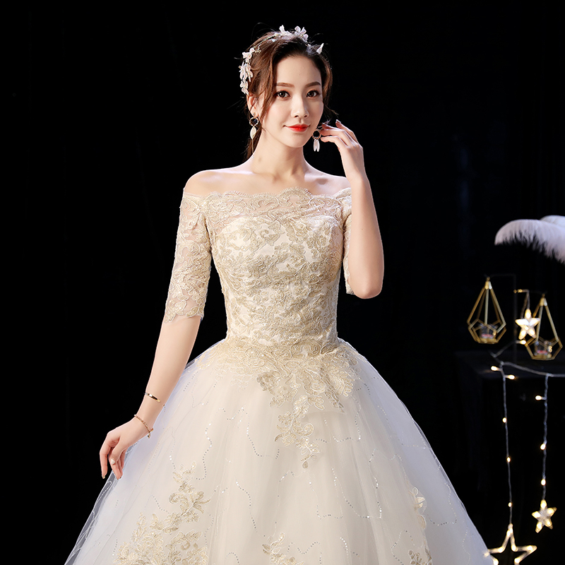  XXL+One piece of white wedding dress 096  