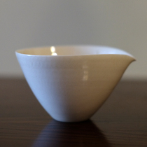 Spot tea tool Tea painter Ash glaze White porcelain Japanese fair cup