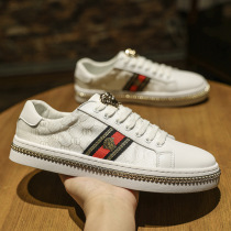 European Station Summer New Mens Board Shoes Breathable Little White Shoes Medusa Canvas Casual Shoes Big Code Mens Shoes 46 Yards