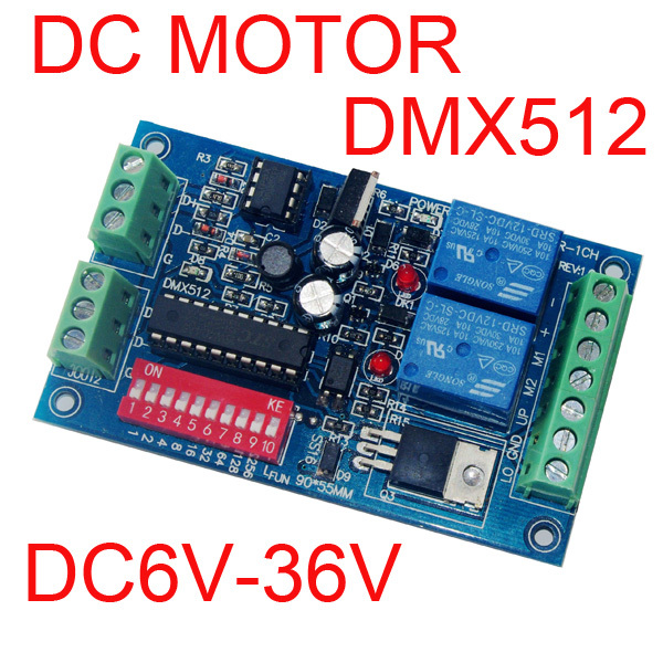 Factory Direct Sales Dmx512 Dc Motor Speed Controller with Limit Function Speed Can Be Adjusted Forward and Reverse