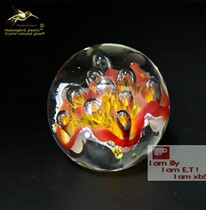 Bookcase jewelry gift car head crystal ball glass ornaments diameter 5-6cm red glass ball series