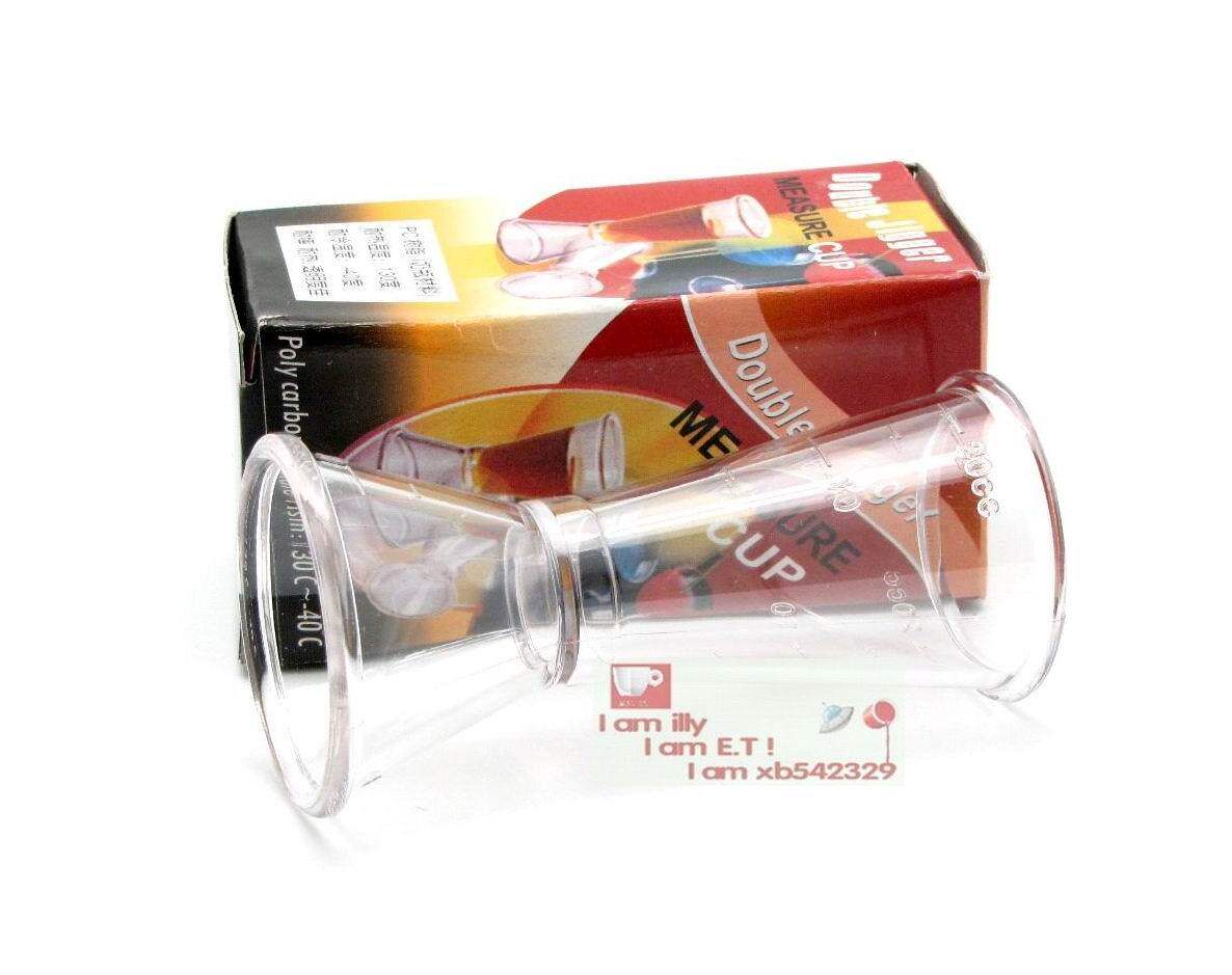 Standard double-headed outlet with scale PC resin wine measuring device ounce cup fancy coffee measuring device medium