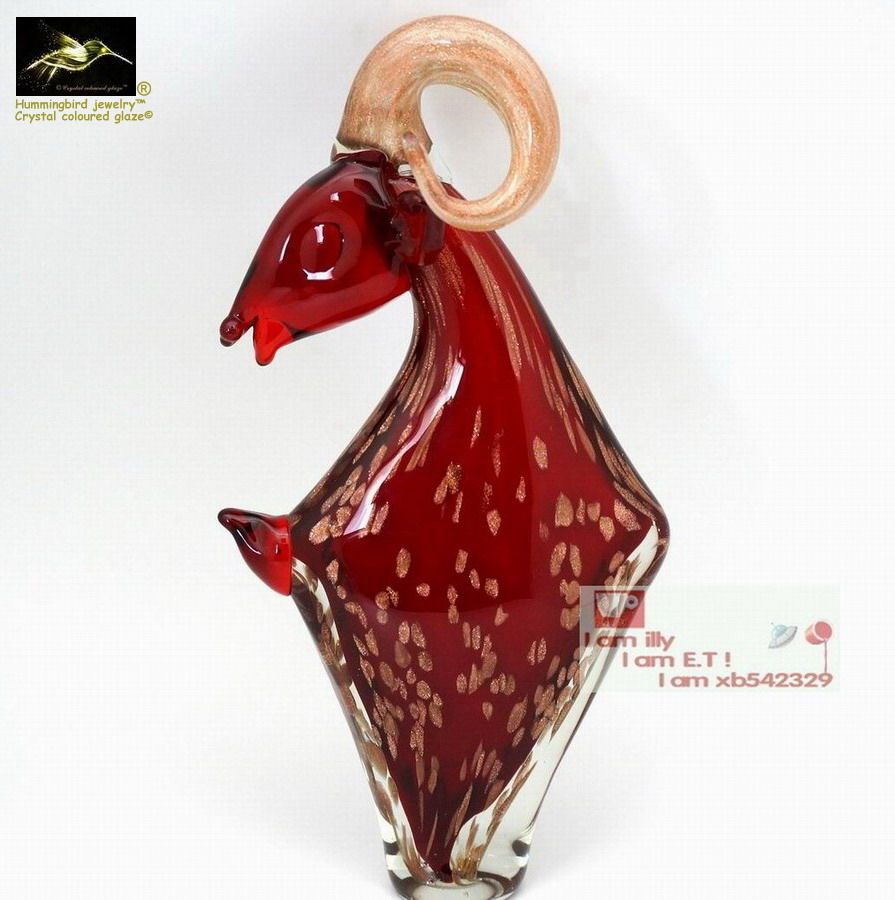 Wonderful Glazed Glazed Swing Piece Head Swing Piece Bookcase Ornament Glazed Gift Red Gold Abstract Art Deer Head
