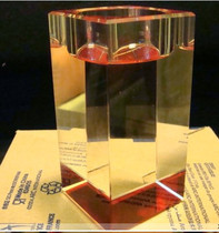 Crystal clear European post-modern home boutique square crystal candlestick refined Candlestick medium