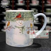 Foreign trade boutique LANG mug American mark painted Christmas snowman Cardinals coffee cup casual 49