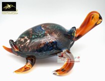 Boutique large color gold markings sea turtle glaze decoration crafts bookcase decoration Nafu Wenju gift gift
