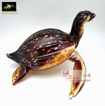 Wonderful glazed gold spotted sea turtle ornaments bookcase glaze gifts gold spotted turtle glaze ornaments