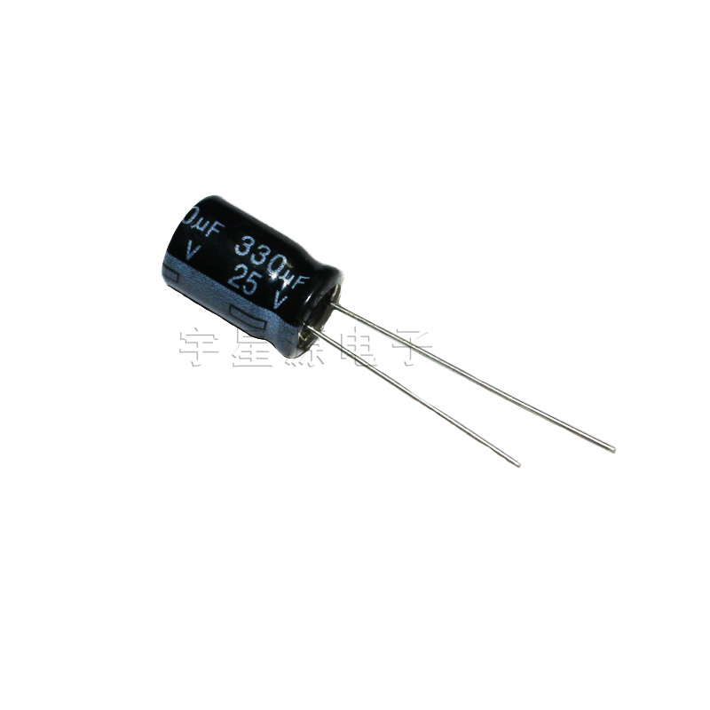 Electrolytic capacitor 25V330UF straight insertion volume 8 * 12 330UF 25V