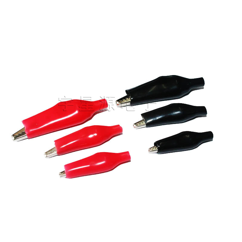 Crocodile clip sheath clip power wire clip test clip red black large medium small