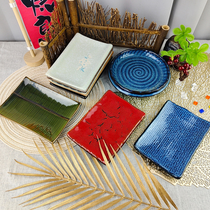 Japanese-Style Grilled Bird Plate, Creative Ceramic Tempura Fried Food Square Plate, Sushi Plate, Barbecue Skewers, Barbecue Plate Japanese-Style Grilled Bird Plate, Creative Ceramic Tempura Fried Food Square Plate, Sushi Plate, Barbecue Skewers, Barbecue Plate