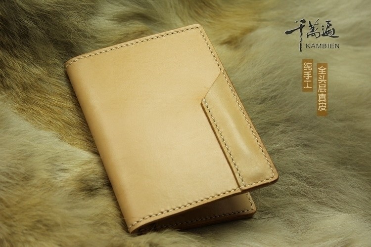 Genuine leather Passport leather jacket Double This dress with ticket bit Added Pen Inserts Pure Handmade Head Layer of Tanning Cow Leather custom