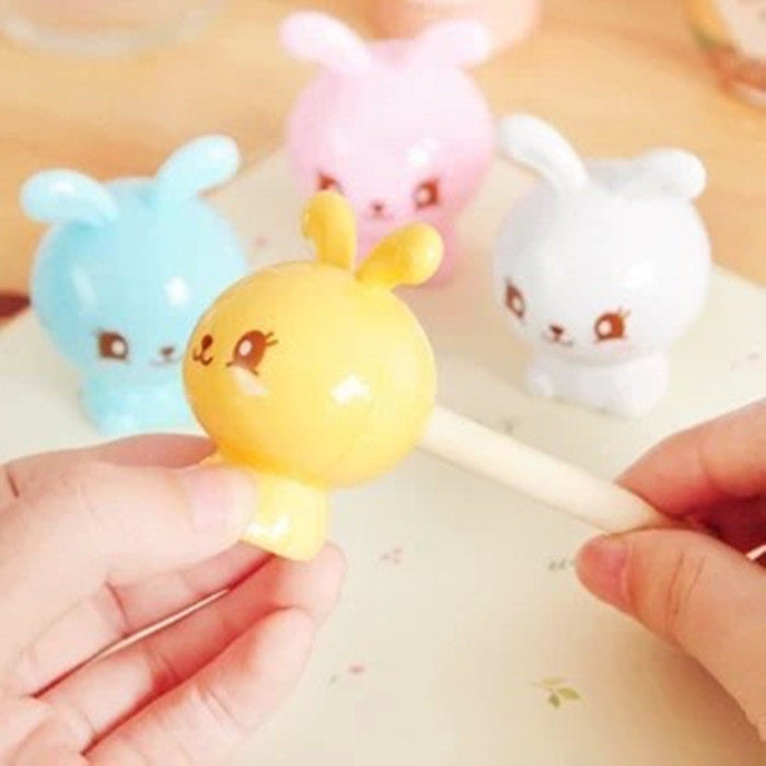 Korean creative stationery leisurely rabbit pencil sharpener student mini sharpener cute single hole pencil sharpener