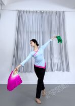 Womens adult Han Chinese Seedlings Song Dance Suit to perform a combination exercise costume Dingding as a folk great North Dance Classroom New