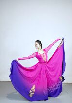 Female section Uyghur ethnic group acting out of dance practice Practicing Costume and Costume Arts for the National University North Dance New