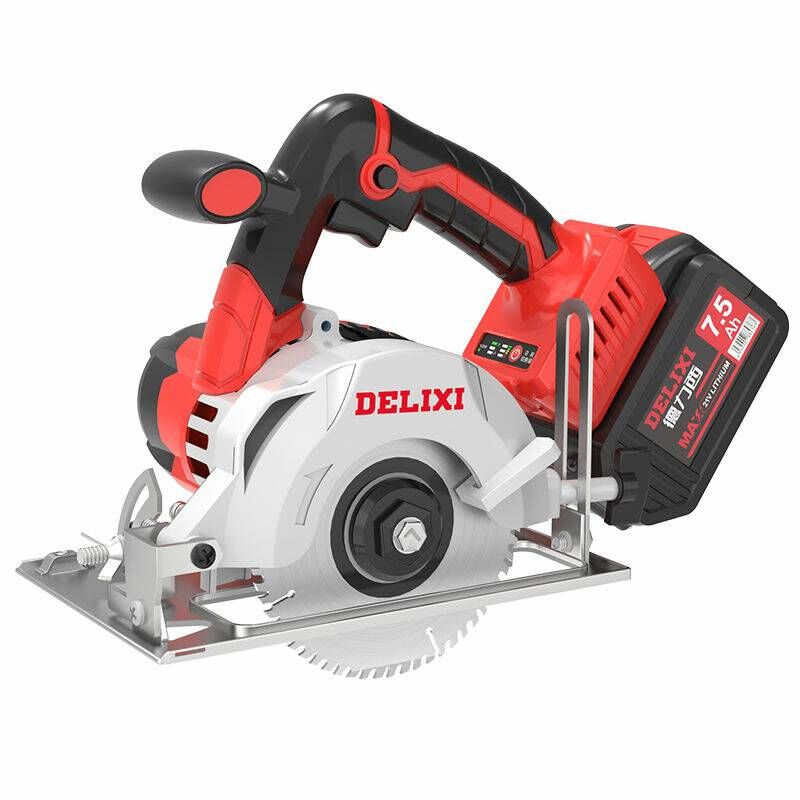 Delixi Rechargeable Electric Circular Saw High Power 5 Inch Industrial Stone Wood Cutting Machine Flip Portable Circular Saw