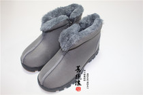 Monk Shoes Waterproof Cotton Shoes New Thickened Suede Monk Cotton Shoes Rubber Sole Winter Snowy Boots