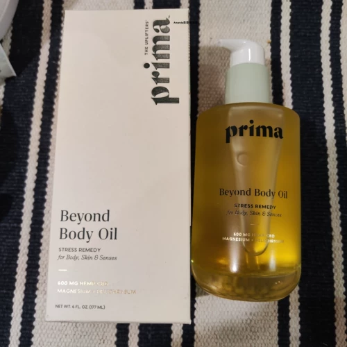 Cbd md, успокаивающее масло для тела с розой в составе, плоды шиповника, 177 мл