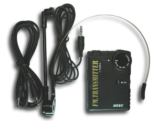 Waist-Type Phase Lock Loop FM Transmitter Frequency Modulation Stereo FM Transmitter Headwear McFM Microphone