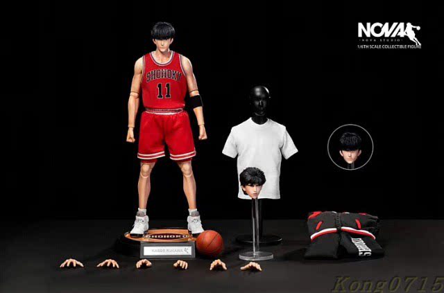 New spot NOVA 1 6 12-inch slam dunk master Xiangbei No. 11 basketball player Liu Chuanfeng three-headed sculpture