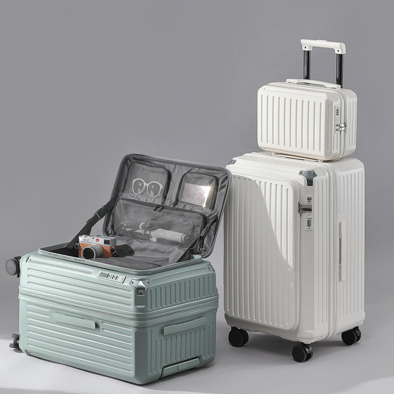 Side-Opening Large-Capacity Expandable Five-Wheel Suitcase for Men and Women, 20inch Carry-On Trolley Suitcase, 30inch Password-Protected Travel Suitcase