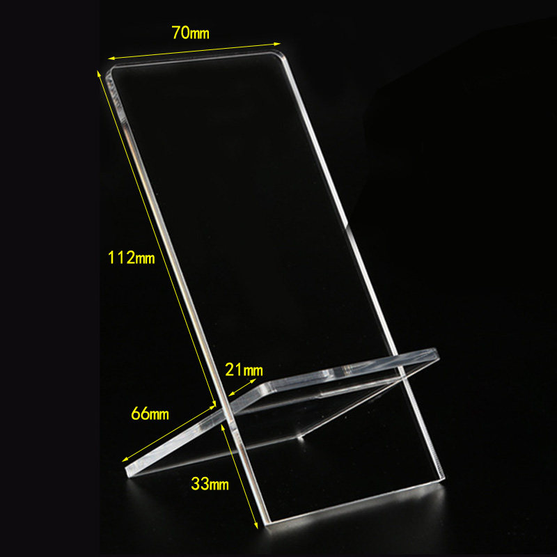 Acrylic transparent large screen phone holder mobile 5G mobile phone display frame combination X type of mobile phone holder 6 5 inches