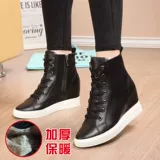 Martens, спортивная повседневная обувь на скрытом каблуке для отдыха, короткие сапоги, модель весна 2026 года, из натуральной кожи