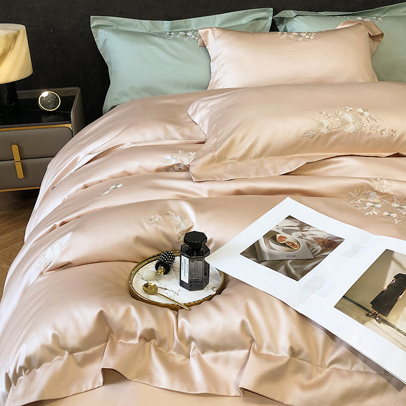 High end 100 long - dune cotton four - piece light luxury minimal autumn winter warm skin naked beds