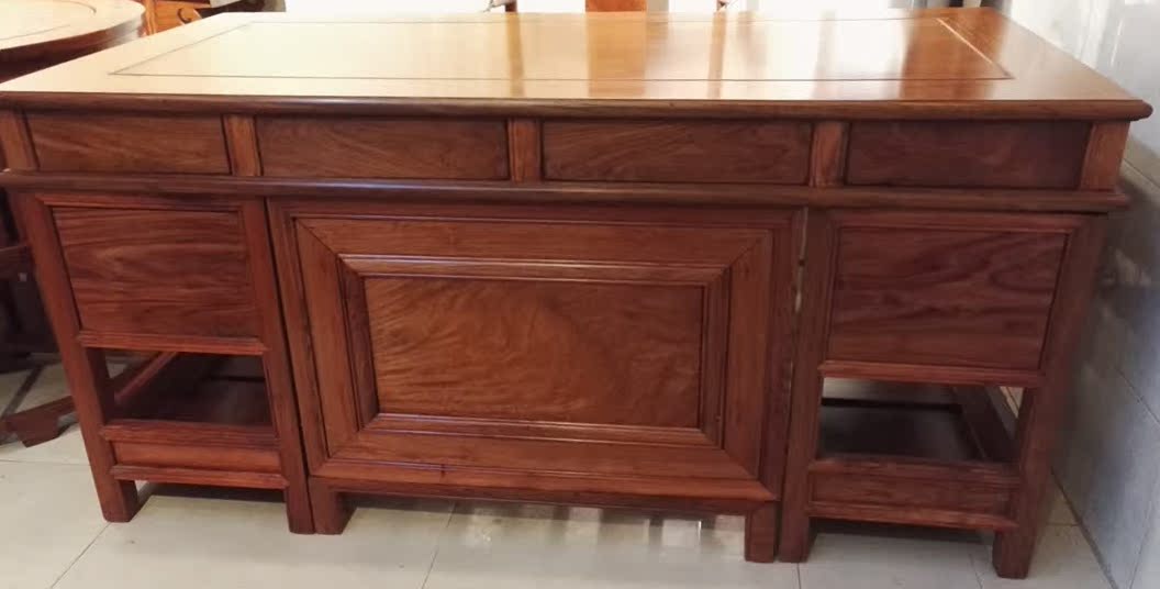 Nội thất gỗ gụ Miến gỗ hồng mộc Bàn mới Trung Quốc rắn gỗ bàn điều hành bàn thư pháp bàn ông chủ bàn - Bộ đồ nội thất nội thất phòng khách hiện đại