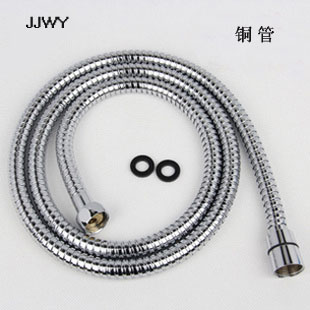 Upscale copper head copper Double Shower Nozzle Shower Pipe Hose Flower Sprinkle Head Hose 1 5M Water Intake Hose Metal Hose