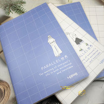 New Lianhua A4 plastic cover notebook horizontal line 210x297mm large soft copy notebook 80 96 120 sheets collection