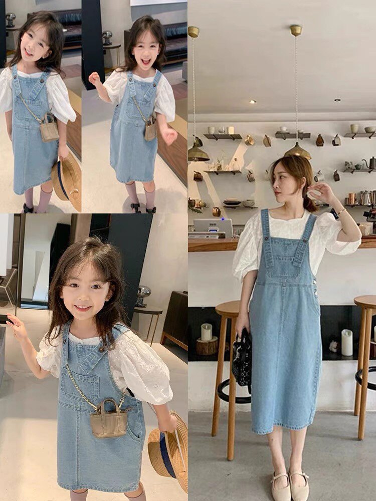 Special parent-child costume fried street summer wear 2022 new foreign mother-daughter mid-length dress girl strap skirt tide